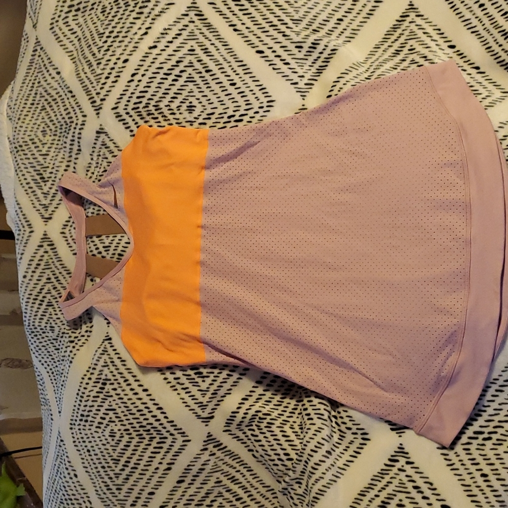 Nike Pink and Orange Workout Top Woman's Size S